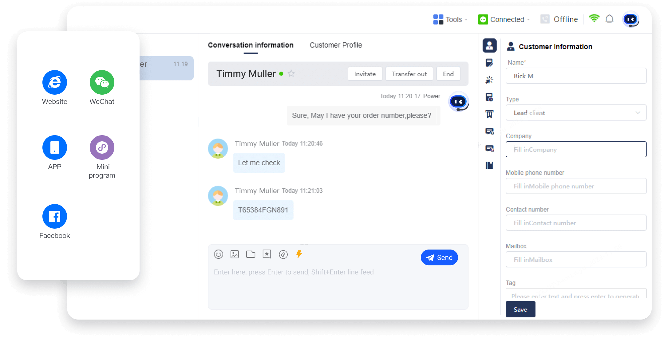 Omni-channel support, services at your fingertips